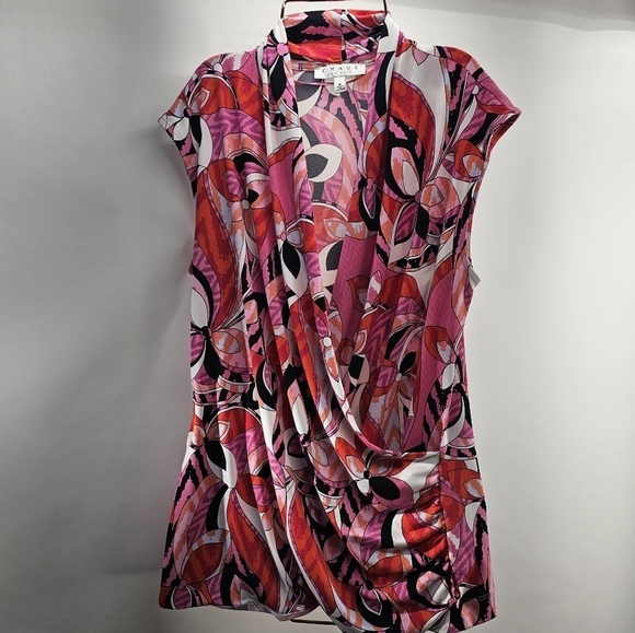 Chaus new york size medium sleeveless top. Pinks and orange. - Picture 1 of 5